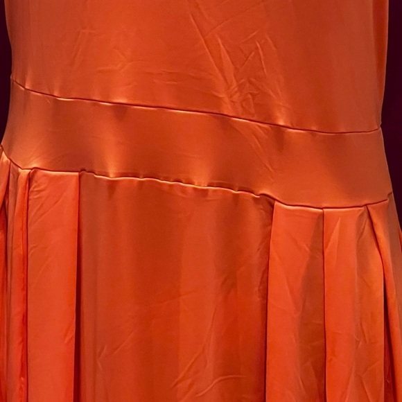 ChicMe One-Shoulder High Slit Maxi Dress - Orange (NWOT) - Picture 6 of 9